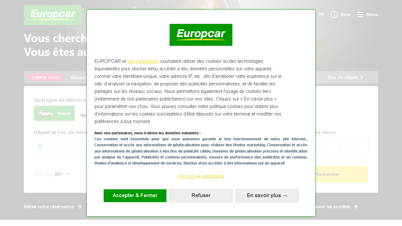 Capture d'écran de http://www.europcar.fr/